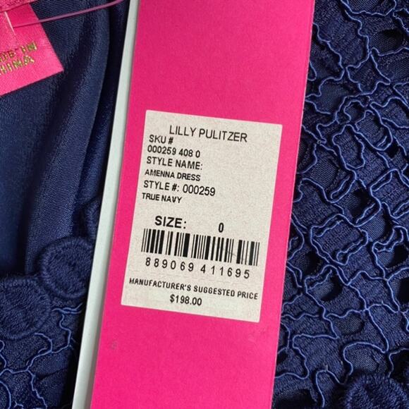 Lilly Pulitzer Amenna Bell Sleeve Lace Dress size 0 - Picture 10 of 12